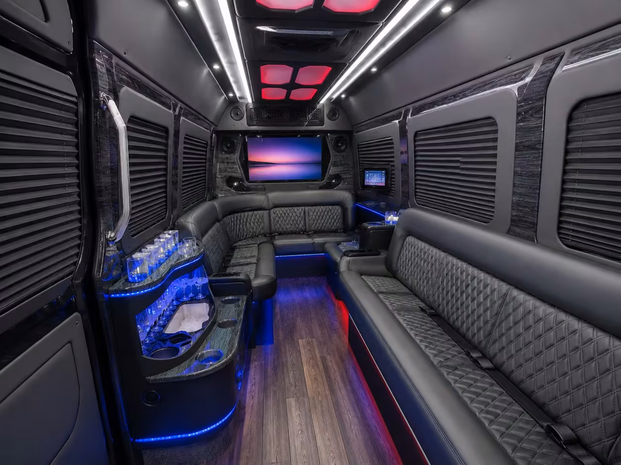 14 passenger sprinter limousine interior