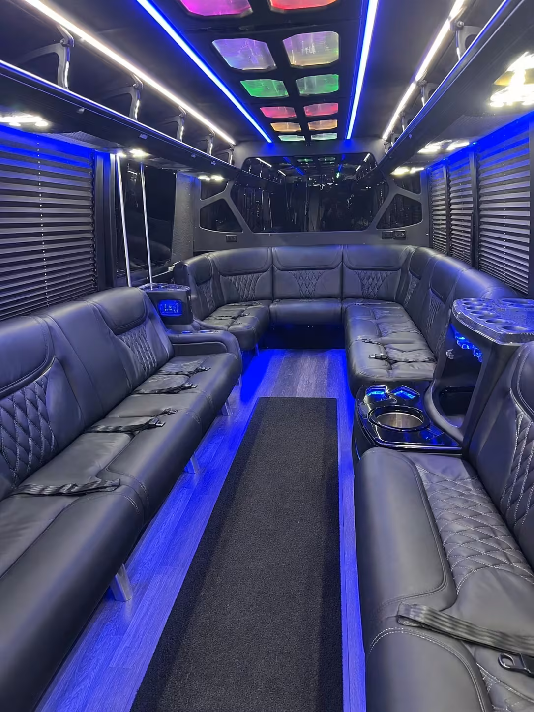 20 passenger party bus interior