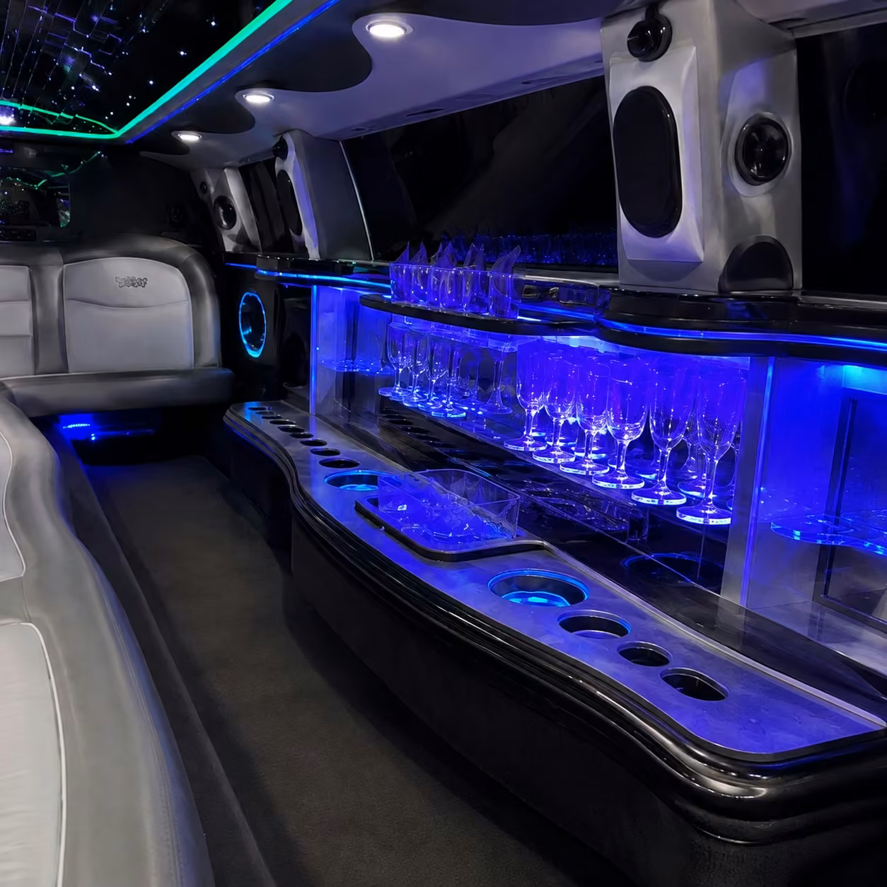 chrysler 300 limo inside